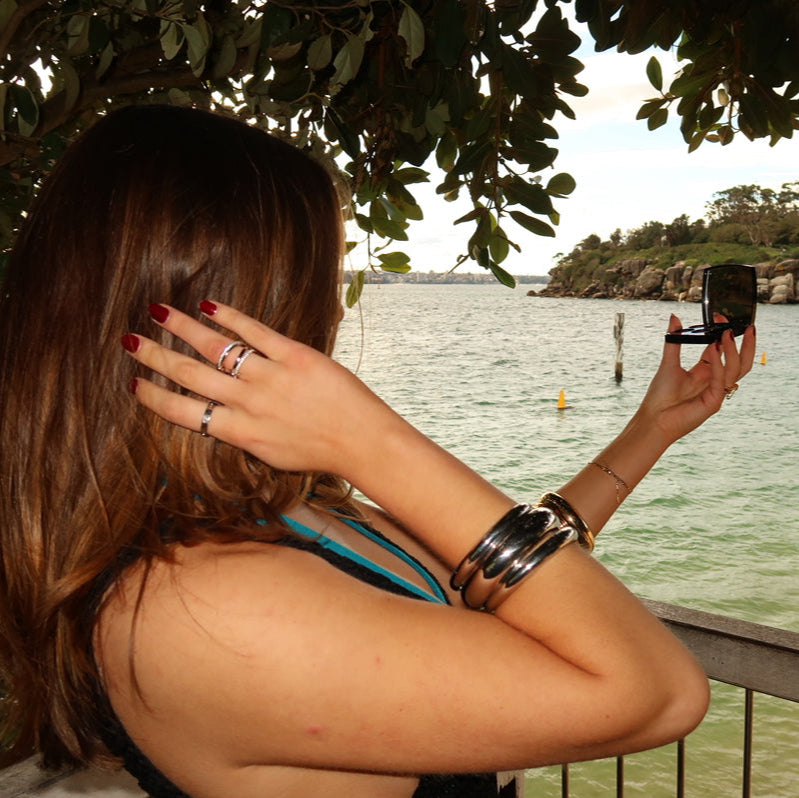 NOUR SILVER LINKED RING