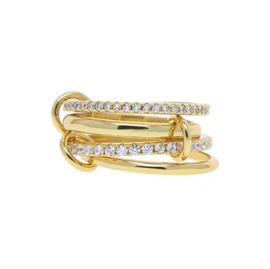 NOUR GOLD & SILVER LINK RING